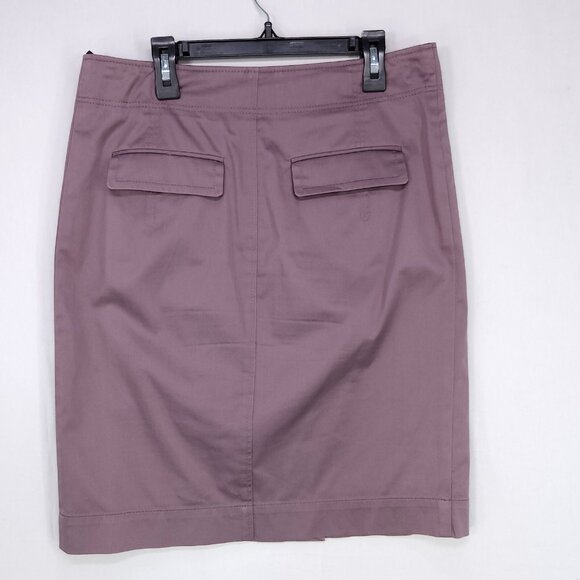 Hugo Boss Wrap Pencil Skirt Womens 6 Purple Pockets Professional Career - Picture 2 of 13